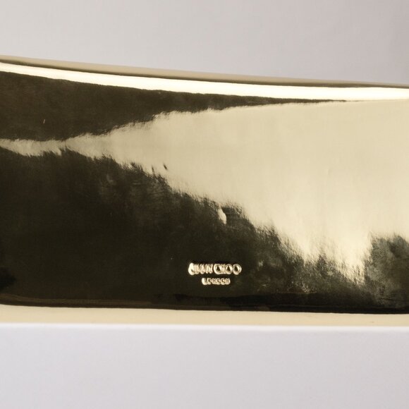 Jimmy Choo Varenne Avenue Metallic Gold Wallet on Chain Clutch Bag - Picture 5 of 12